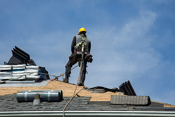Professional Gutter Installation technician working in Lecanto, FL